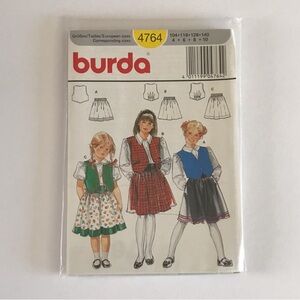 🧵3for12🧵 VTG Burda Pattern 4764 Child’s Vest Skirt